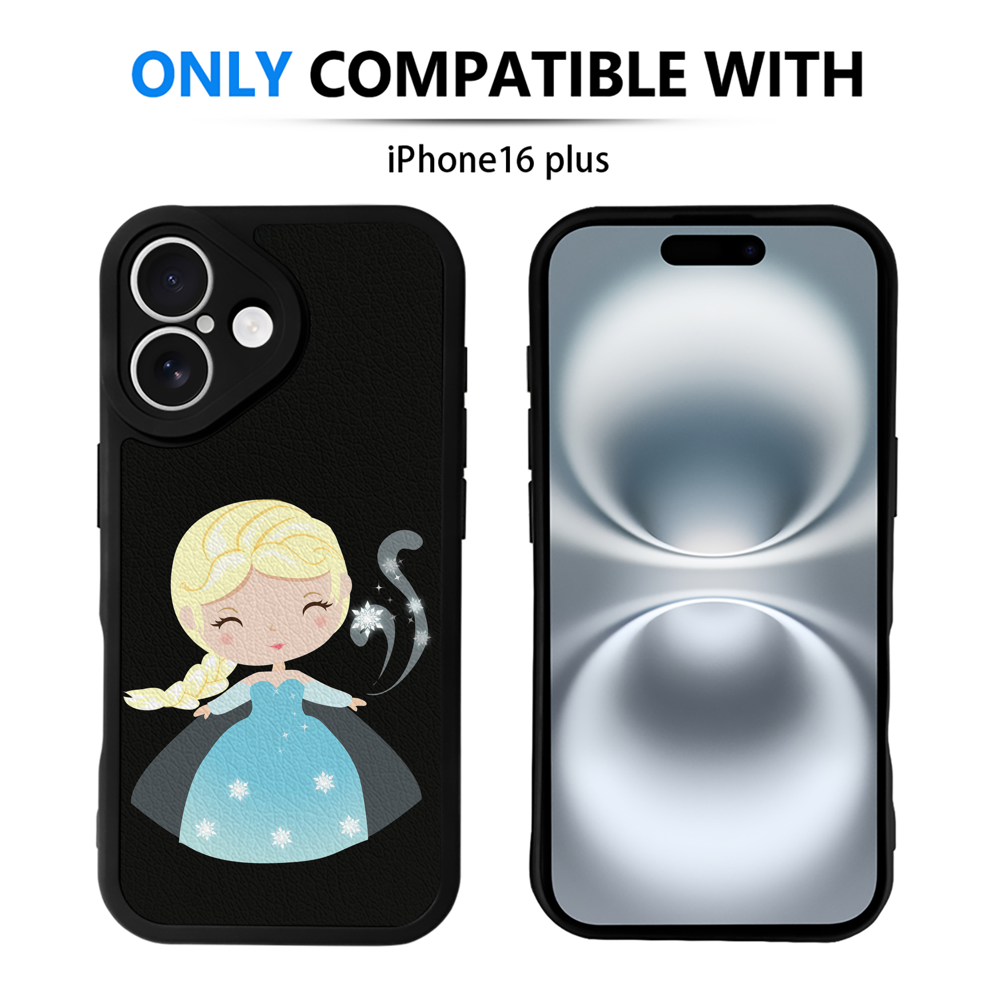 （画像用） アナと雪の女王 アンナ エルサ Frozen Anna Elsa 【iPhone 16シリーズ対応】シリコンスマホケース（レザー調） 材質：シリコン